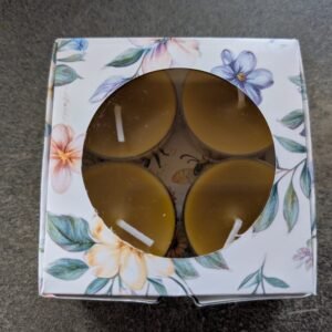 Bijenwas kaars waxinelichtje (per 4)